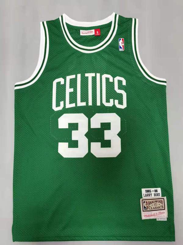 Men Boston Celtics 33 Bird Green Throwback Best mesh 2021 NBA Jersey